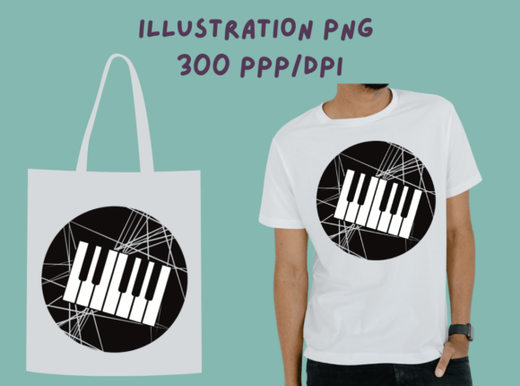 Download Hand Drawn PNG - Piano Abstract Design - Hand Collection