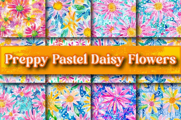 Download Preppy Pastel Daisy Flowers - Pastel Collection