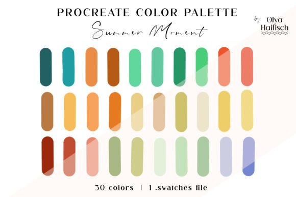 Download Retro Summer Procreate Color Palette - Retro Collection