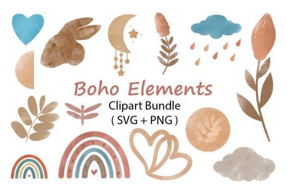 Download Boho Elements Clipart Bundle - Element Collection