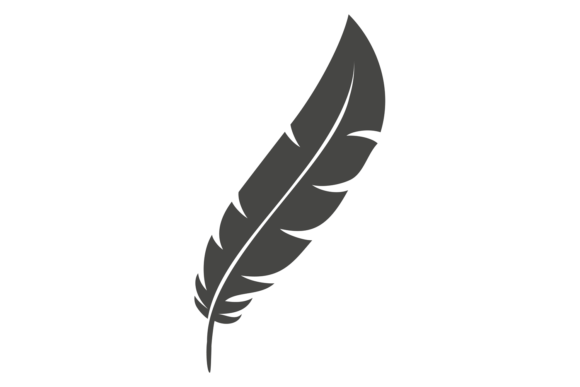 Download Bird Feather Black Icon. Stylized Flying - Bird feather Collection