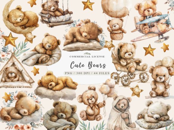 Download Teddy Bear Bundle, Boho Nursery Clipart, - Boho nursery clipart Collection
