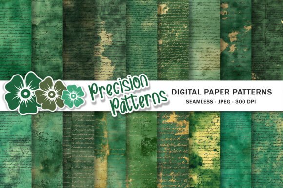 Download Old Handwriting Green Junk Journal - Hand Collection