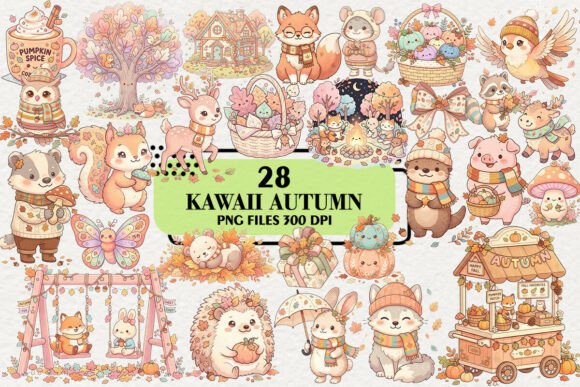 Download Kawaii Pastel Autumn Woodland Clipart - Pastel Collection