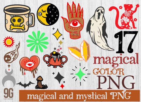 Download 17 Magical and Mystical Boho Elements - Element Collection