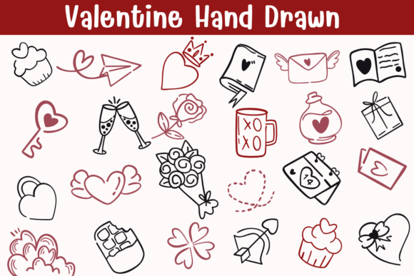 Download Valentine Hand Drawn - Hand Collection