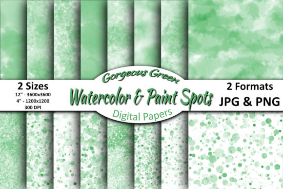 Download Pastel Green Watercolors &amp; Paint Spots - Pastel Collection