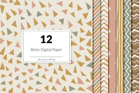 Download Hand Drawn Boho Digital Paper - Hand Collection