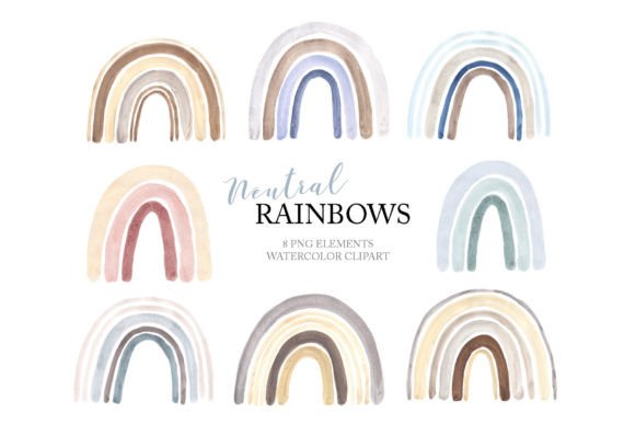 Download Watercolor Neutra Pastel Rainbow Clipart - Pastel Collection