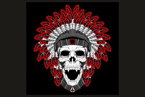 Download Skull Indian Hand Drawing,easy to Edit - Hand Collection