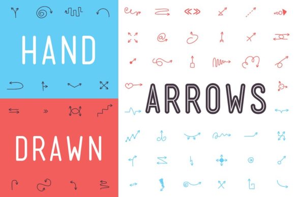 Download Hand Drawn Arrows - Hand Collection