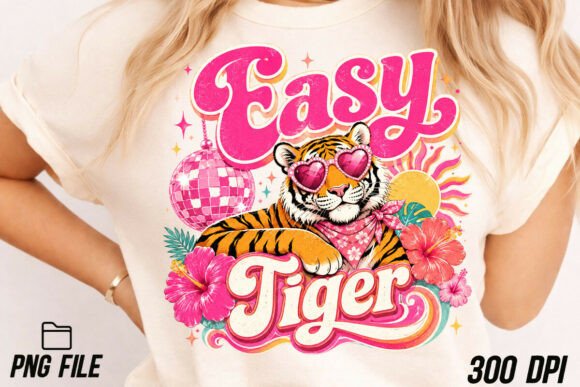 Download Easy Tiger Retro Summer PNG Pink Disco - Retro Collection