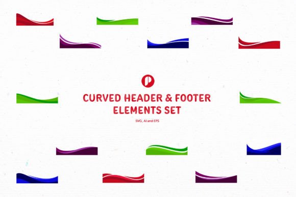 Download Modern Curved Header &amp; Footer Elements - Element Collection