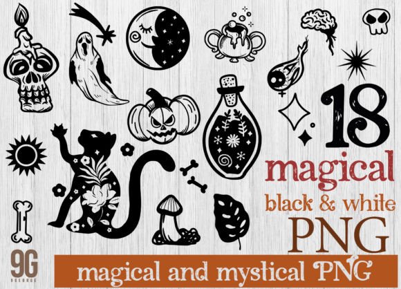 Download 18 Magical and Mystical Boho Elements - Element Collection