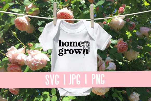 Download Retro Baby Onesie Home Grown House Plant - Retro Collection