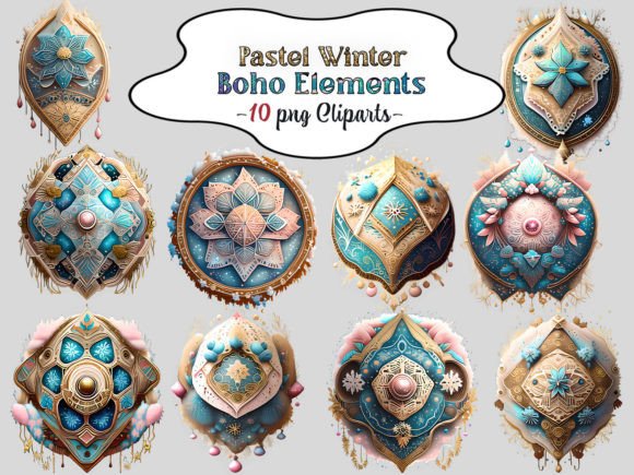 Download Pastel Winter Boho Elements Sublimation - Pastel Collection