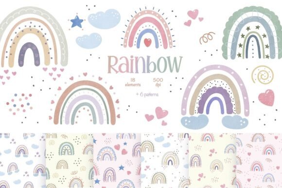 Download Watercolor Pastel Rainbow Clipart - Pastel Collection