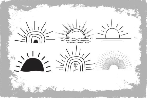Download Sunset Hand Drawn Illustrations Vector - Hand Collection