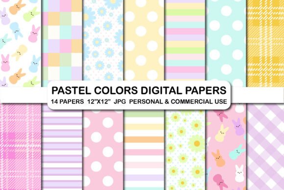 Download Pastel Colors Pattern Papers Light Color - Pastel Collection