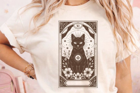 Download Mystical Tarot SVG Featuring Cat Design. - Mystical tarot Collection