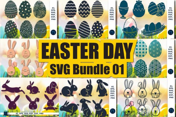 Download Paper Cut Easter Egg Element SVG Bundle - Element Collection