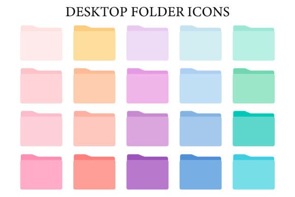 Download 20 Folder, Desktop Folder, Pastel Colors - Pastel Collection