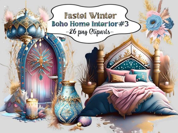 Download Pastel Winter Boho Home Interior #3 - Pastel Collection
