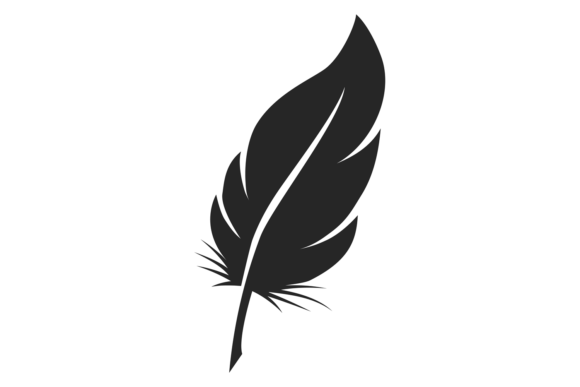 Download Quill Icon. Bird Feather Symbol. Black W - Bird feather Collection
