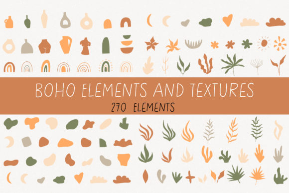 Download Boho Elements and Textures Bundle - Element Collection