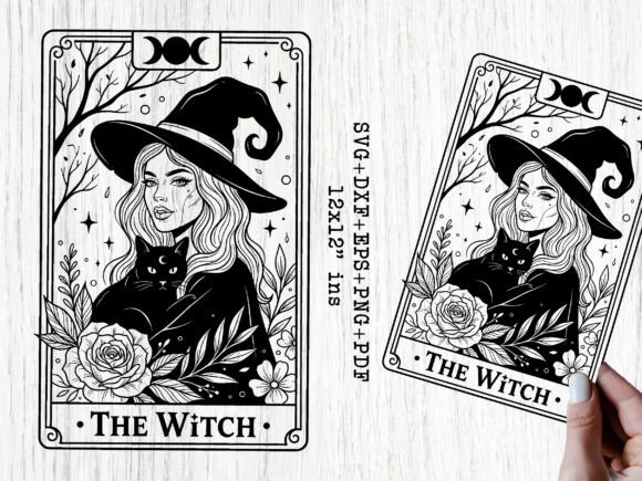 Download The Witch Mystical Tarot SVG - Mystical tarot Collection