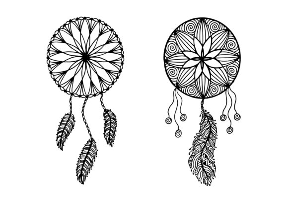 Download Dream Catcher Decorated, Hand Drawing - Hand Collection