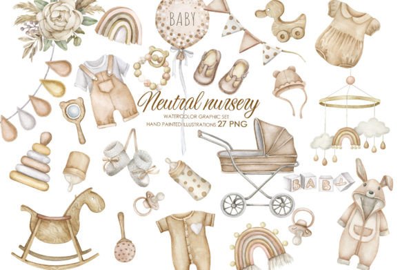 Download Watercolor Boho Nursery Clipart - Boho nursery clipart Collection