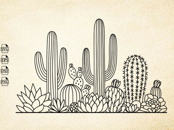 Download Cactus SVG, Hand Drawn Desert Clipart - Hand Collection