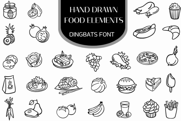 Download Hand Drawn Food Elements - Hand Collection