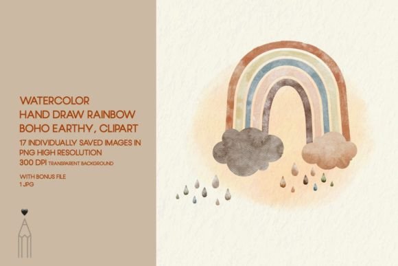 Download Watercolor Hand Draws Rainbow - Hand Collection