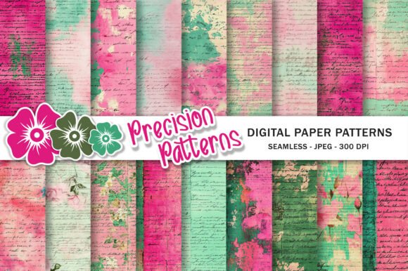 Download Handwriting Pink and Green Junk Journal - Hand Collection
