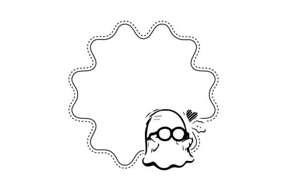Download Hand Drawn Halloween Ghost Frame Art Svg - Hand Collection