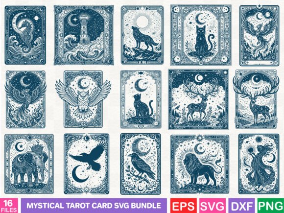 Download Mystical Tarot Card SVG Bundle - Mystical tarot Collection