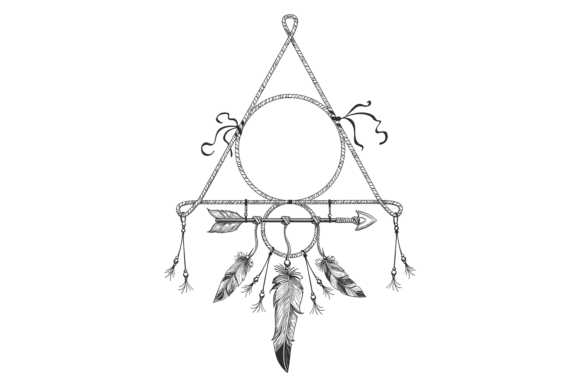 Download Dream Catcher Drawing. Hand Drawn Tribal - Hand Collection