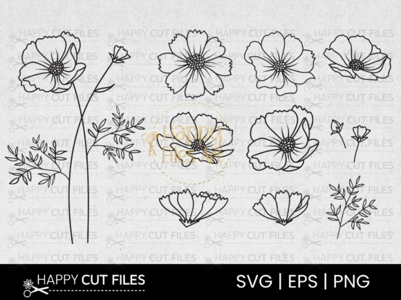 Download Cosmos Flower Svg Element Floral Bouguet - Element Collection