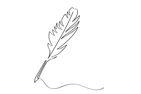 Download Bird Feather Ink Calligraphy Pen Linear - Bird feather Collection
