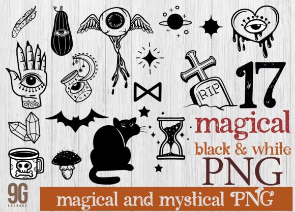 Download 17 Magical and Mystical Boho Elements. a - Element Collection
